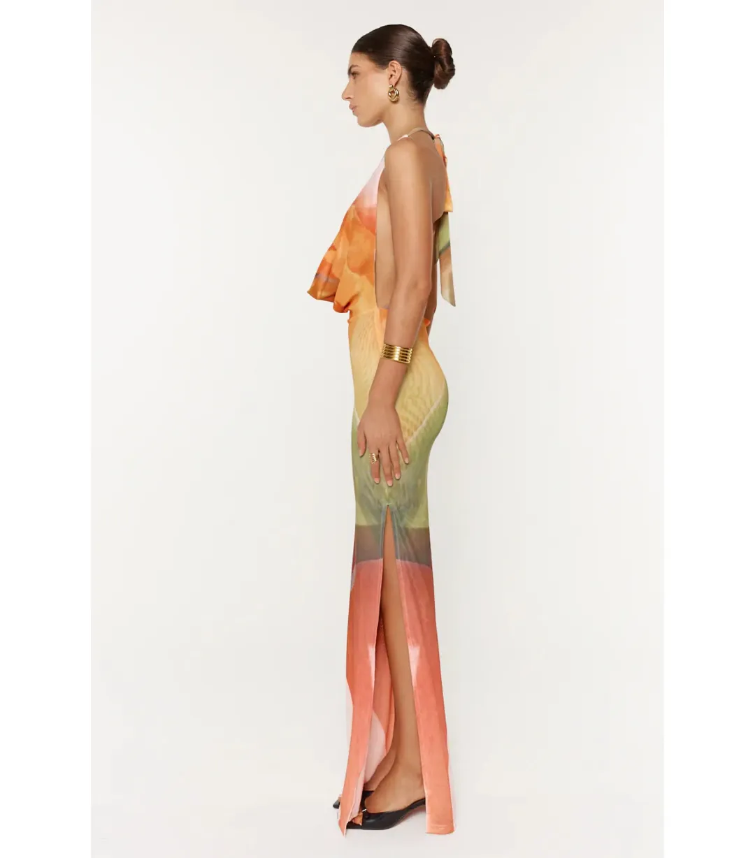 She is OLLÁ Pamela Maxi Dress Print Size S / AU 8 for rent on The Volte - main image