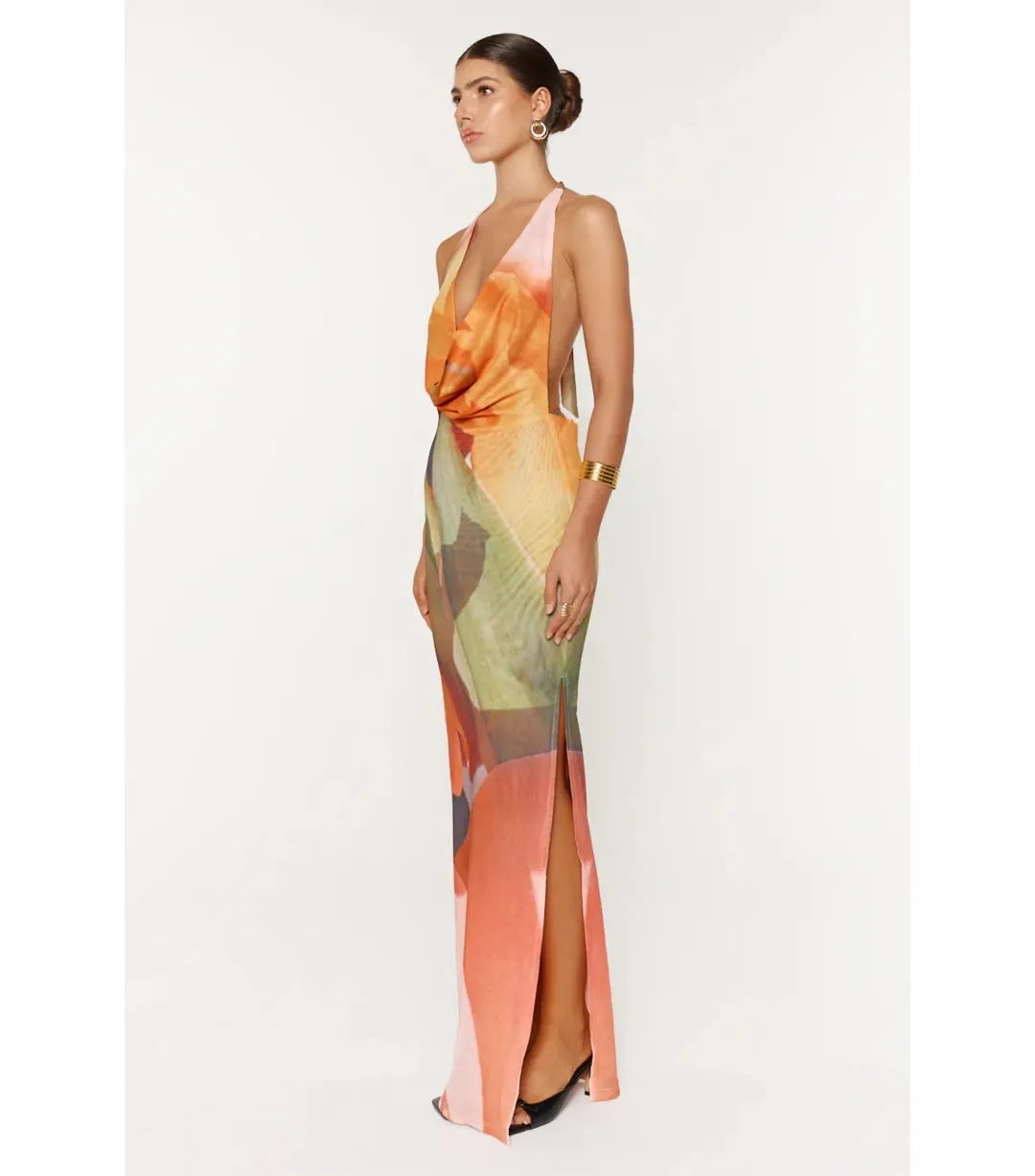 She is OLLÁ Pamela Maxi Dress Print Size S / AU 8 for rent on The Volte - main image