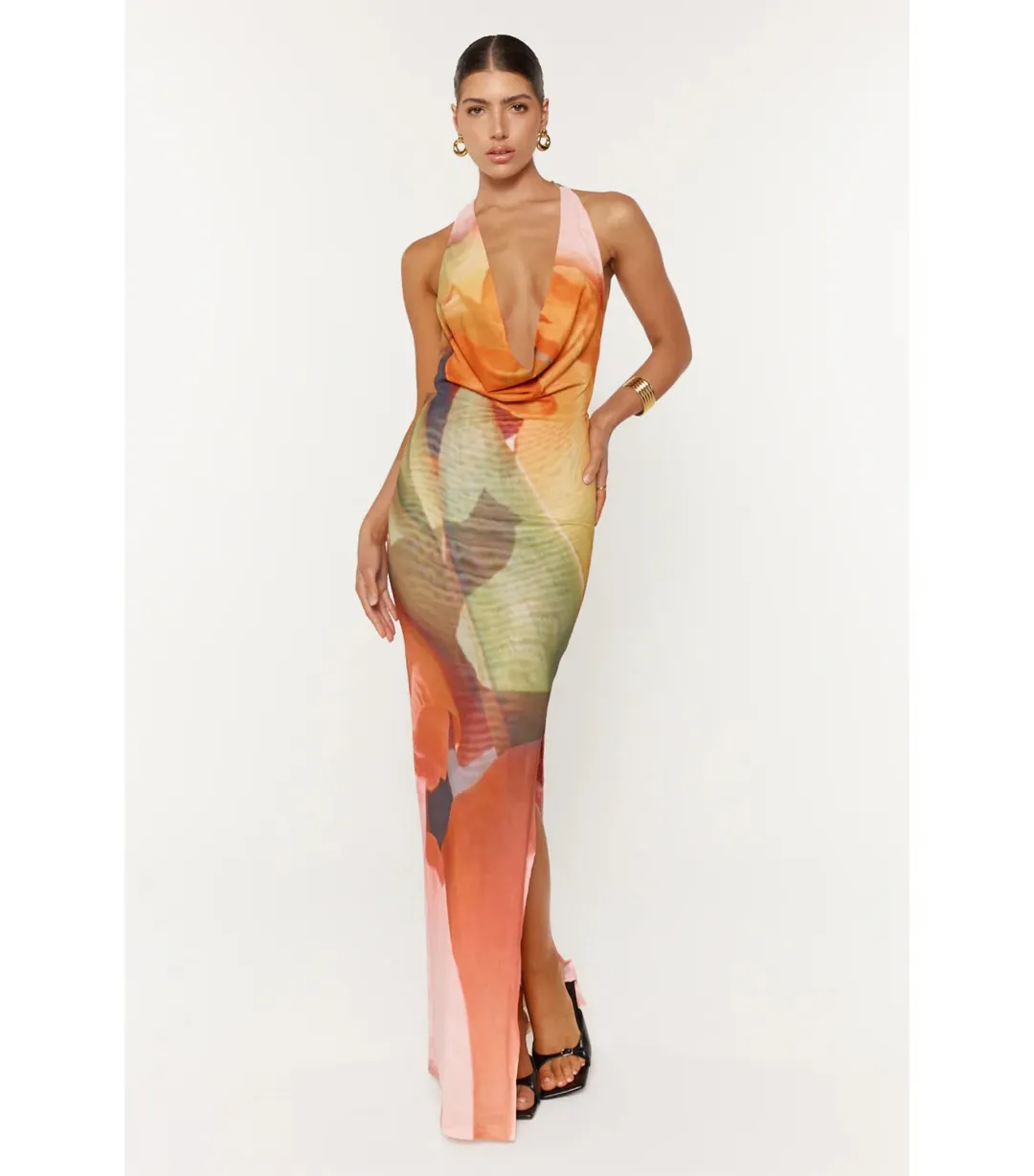 She is OLLÁ Pamela Maxi Dress Print Size S / AU 8 for rent on The Volte - main image