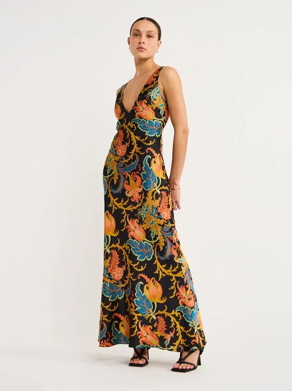 Sir The Label Artiste V Neck Slip Maxi Dress Deschamps Size 0/AU 6 for rent on The Volte - main image