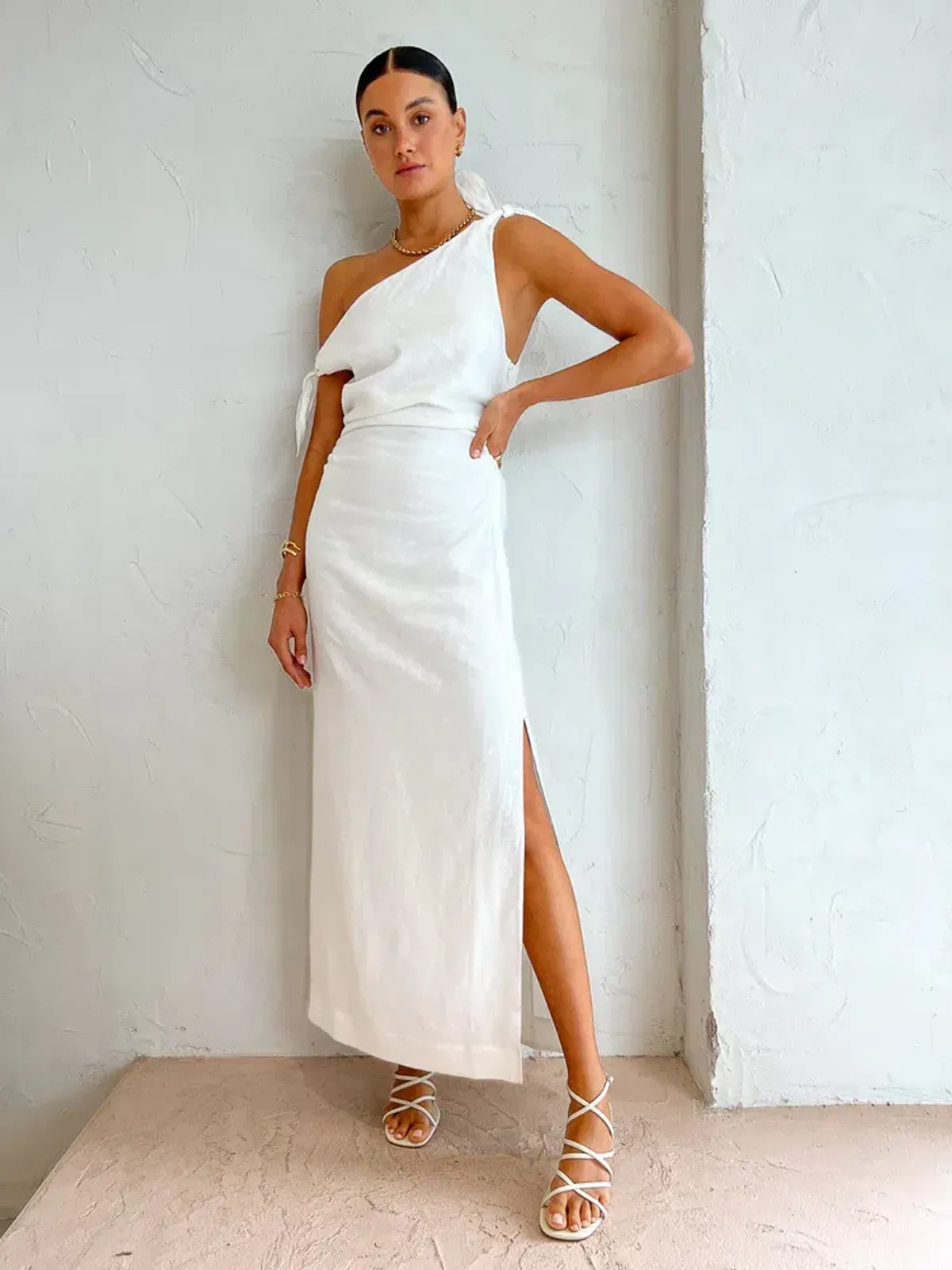 Sir The Label Bettina Off Shoulder Dress White Size 0 / AU 6 - Image 5