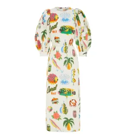Alemais Samaki Puff Sleeve Midi Dress Multi Size 6 for rent on The Volte - image 6