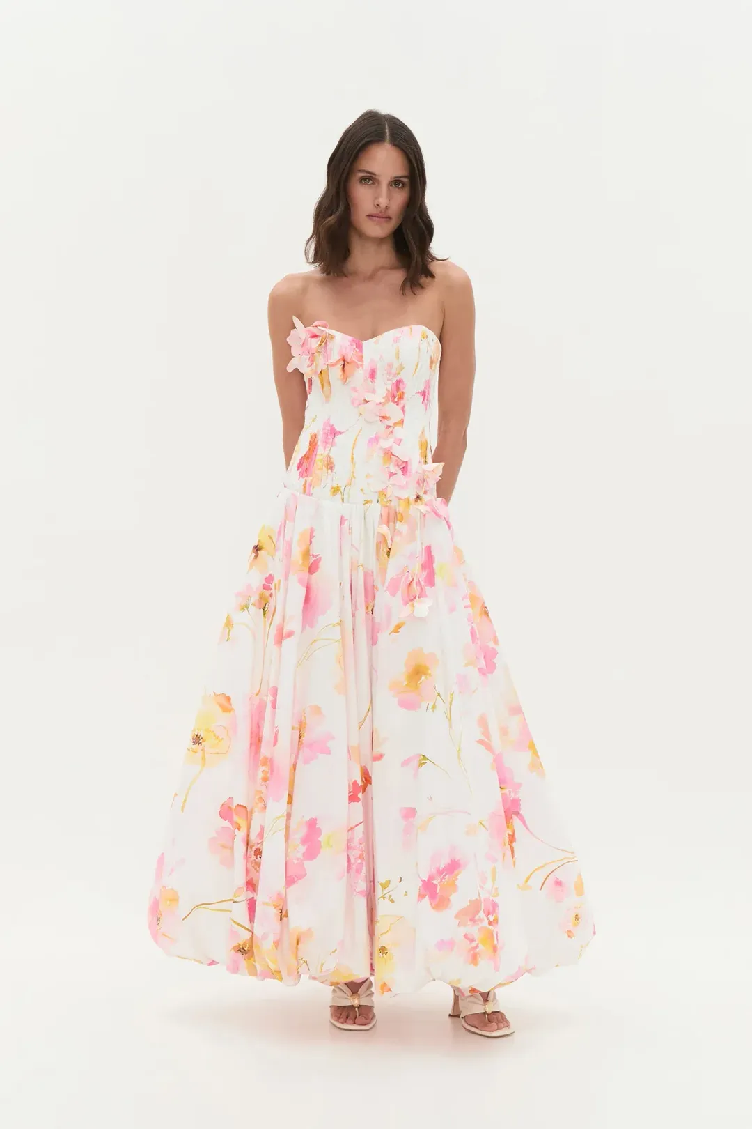 Aje Gracie Gown Multi Floral Size 10 for rent on The Volte - main image