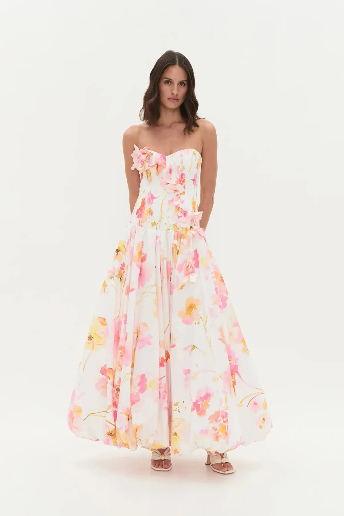 Aje Gracie Gown Multi Floral Size 10 for rent on The Volte - main image