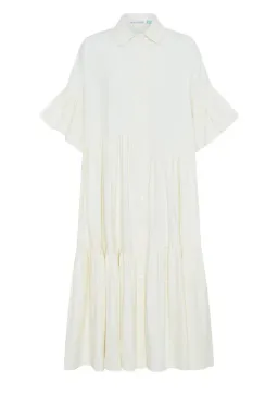 Bohemian Traders Genoa Midi Dress in Cream Size AU 12 for rent on The Volte - image 4