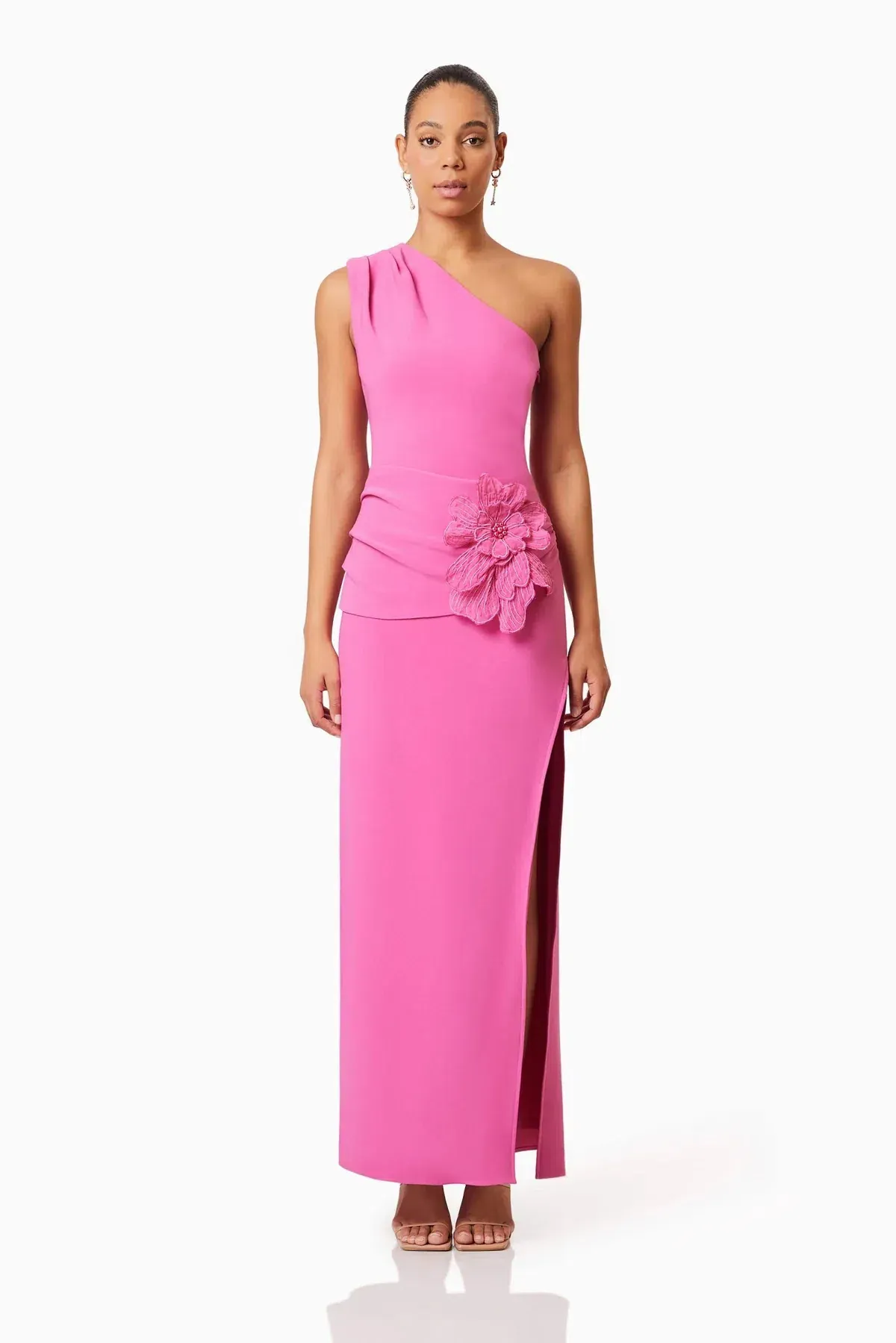 Elliatt Janelle One Shoulder Gown Pink Size 6 for rent on The Volte - main image