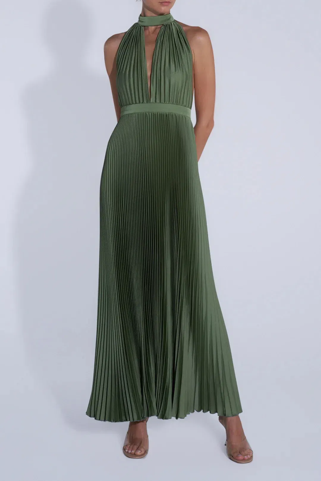 Lidee Woman Chateau Gown Maxi Dress in Moss Size AU 8 for rent on The Volte - main image