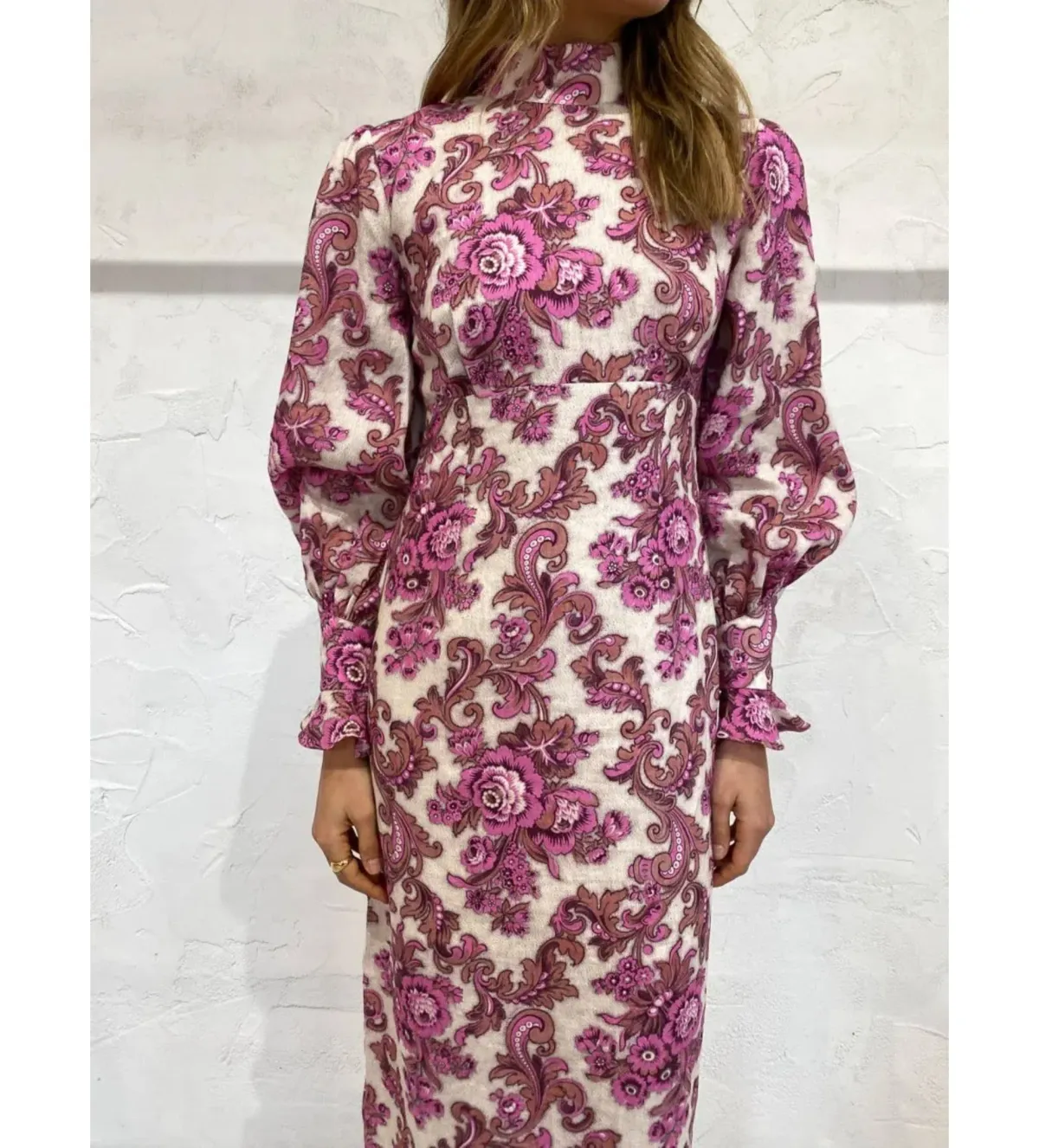 Alemais Isla Midi Dress in Magenta Size AU 12 - Image 3
