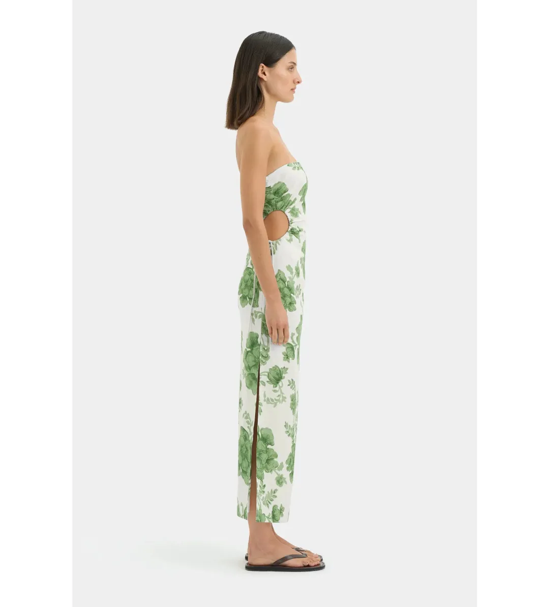 Sir the Label Gardella Strapless Midi Dress Frisa Print Size 0 AU 6 for rent on The Volte - main image