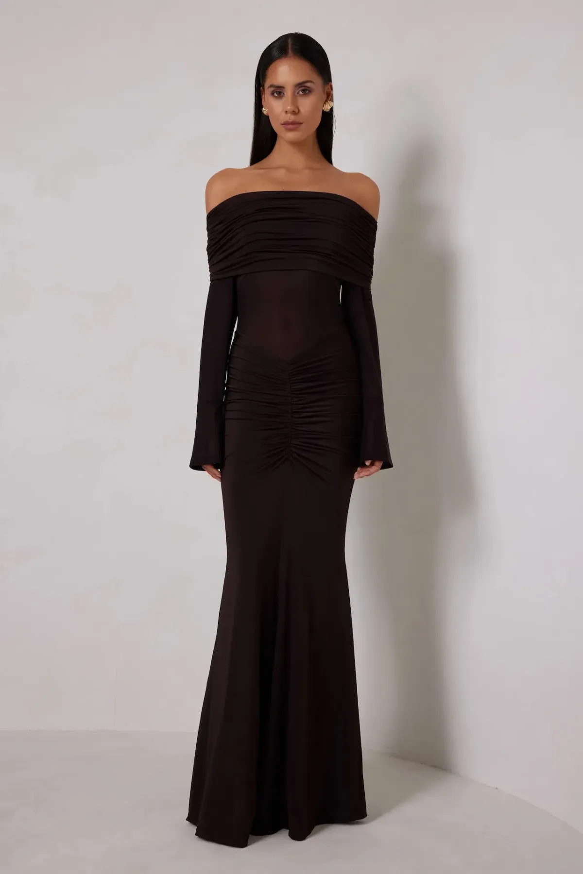 Elle Zeitoune Paige Maxi Espresso Size 8 - Image 1
