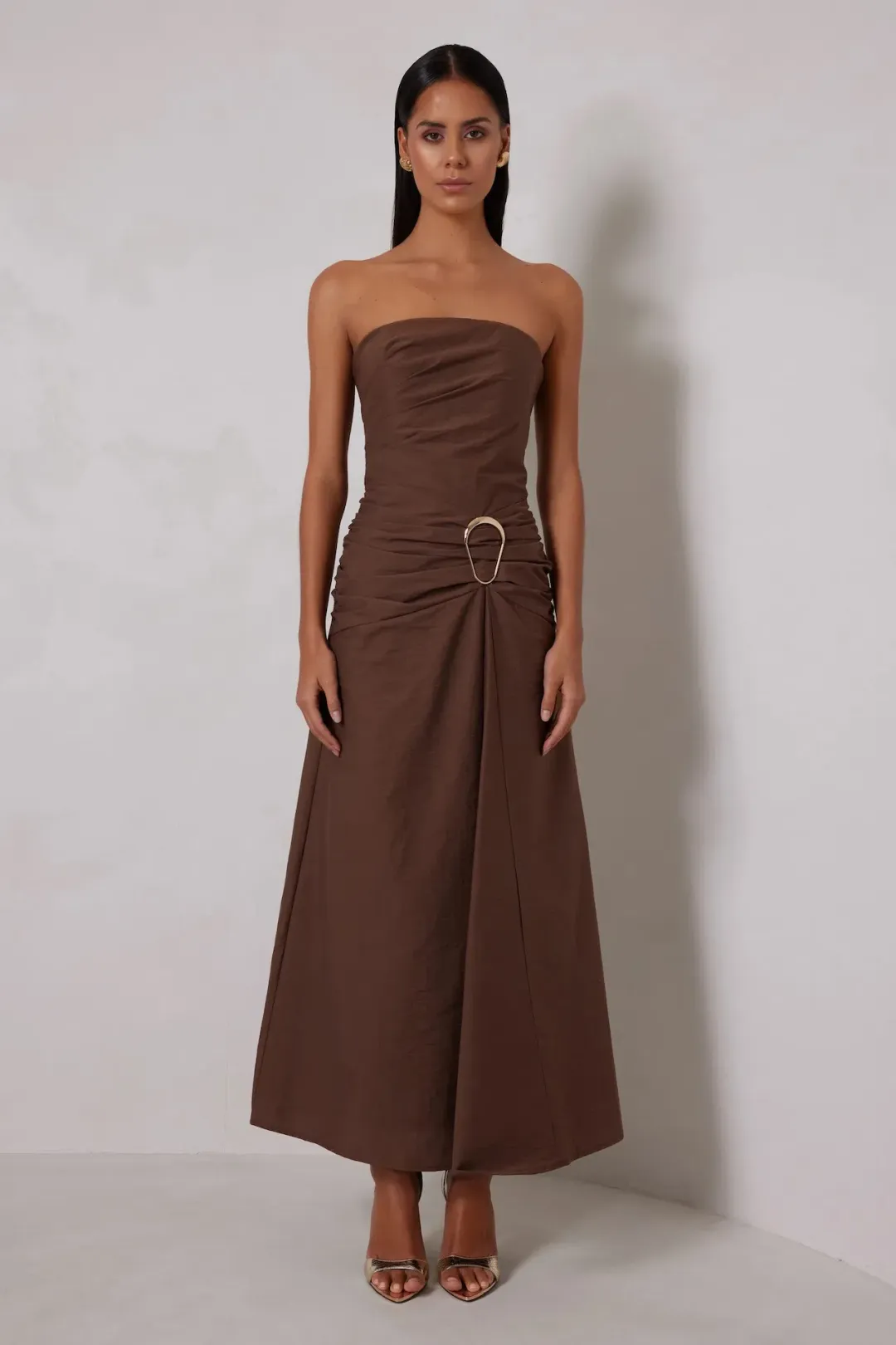 Elle Zeitoune Briella Maxi Chocolate Size 6 for rent on The Volte - main image