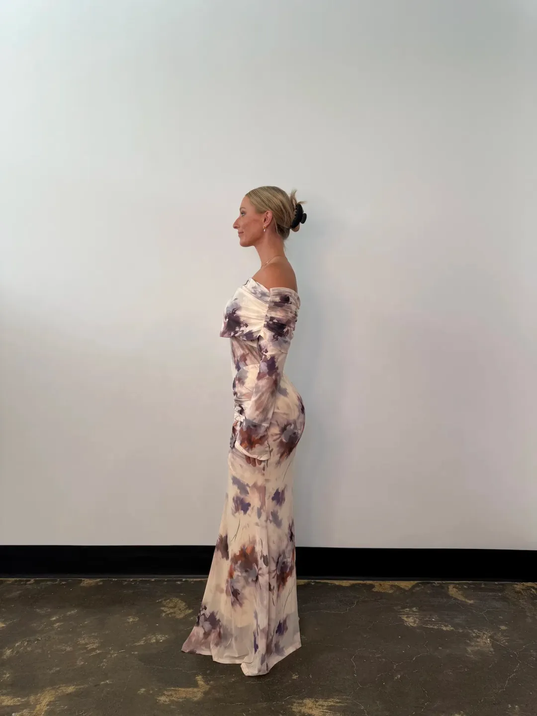 Elle Zeitoune Paige Maxi Dress in Watercolour Bloom Size AU 14 for rent on The Volte - main image