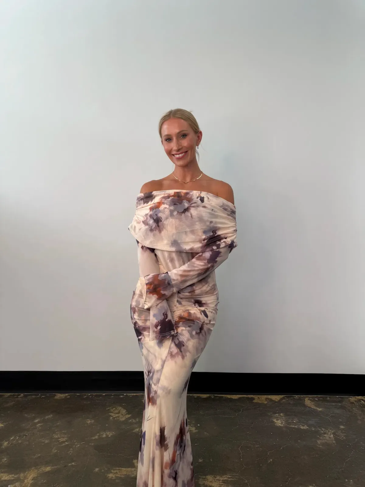 Elle Zeitoune Paige Maxi Dress in Watercolour Bloom Size AU 14 - Image 1