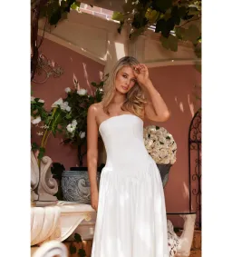 Elle Zeitoune Maggie Midi Dress White Size AU 8 for rent on The Volte - image 6