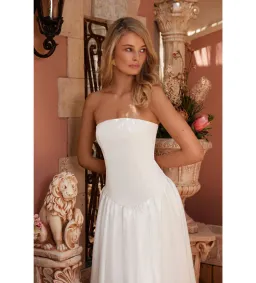 Elle Zeitoune Maggie Midi Dress White Size AU 8 for rent on The Volte - image 4