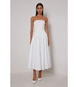 Elle Zeitoune Maggie Midi Dress White Size AU 8 for rent on The Volte - image 1