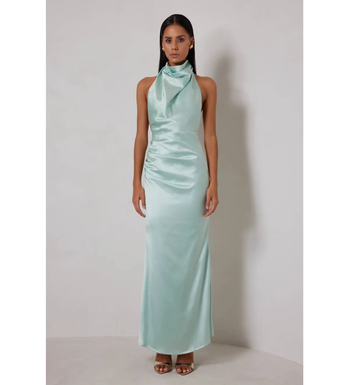 Elle Zeitoune Yvette Maxi Dress Spearmint Size 10 for rent on The Volte - main image
