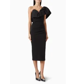 Elle Zeitoune Sharleene Midi Dress Black Size AU 16 for rent on The Volte - image 3