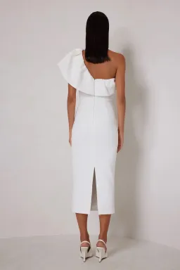 Elle Zeitoune Sharleene Midi Dress in White Size 14 for rent on The Volte - image 4