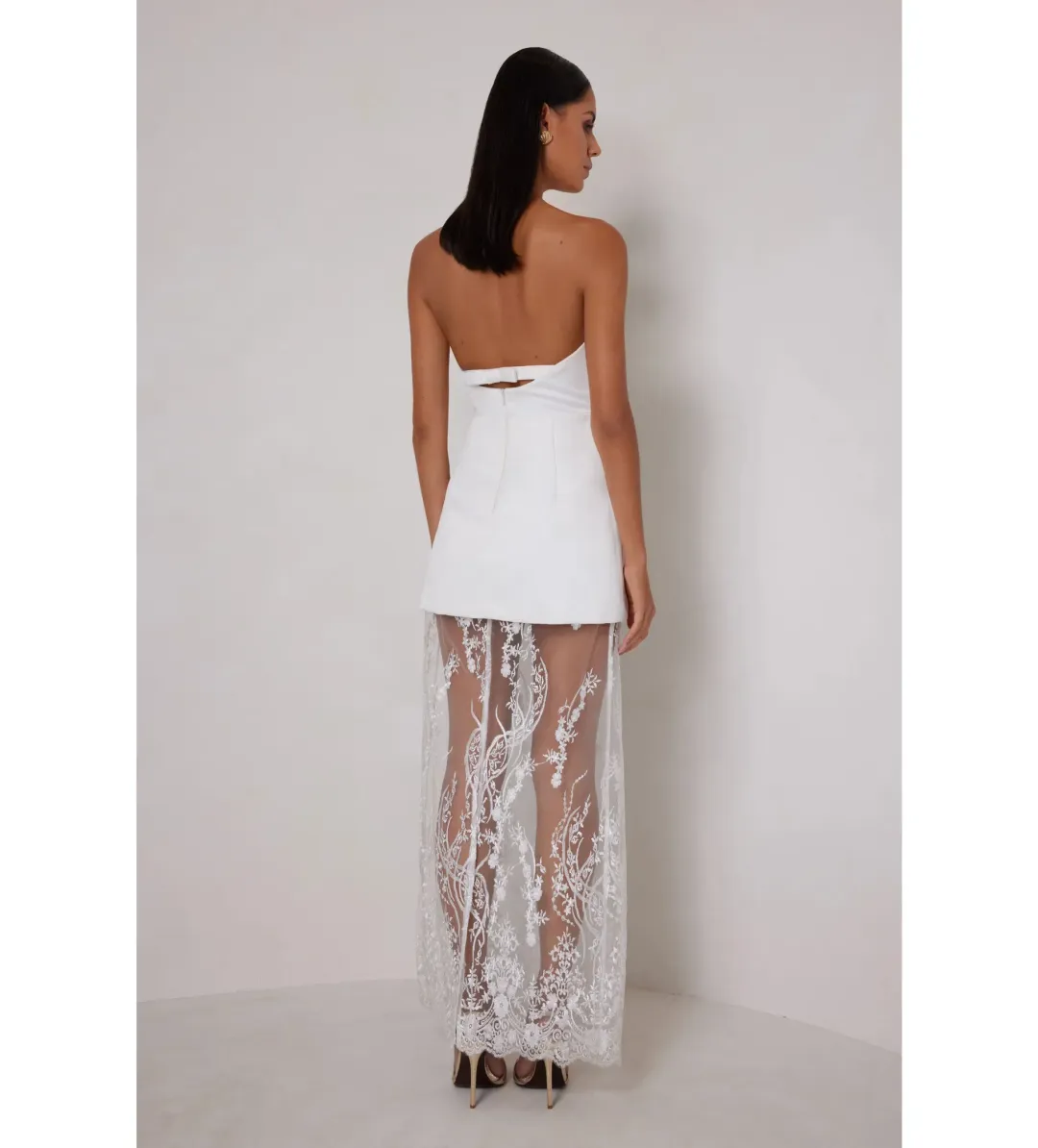 Elle Zeitoune Janice Maxi Dress White Size 6 for rent on The Volte - main image