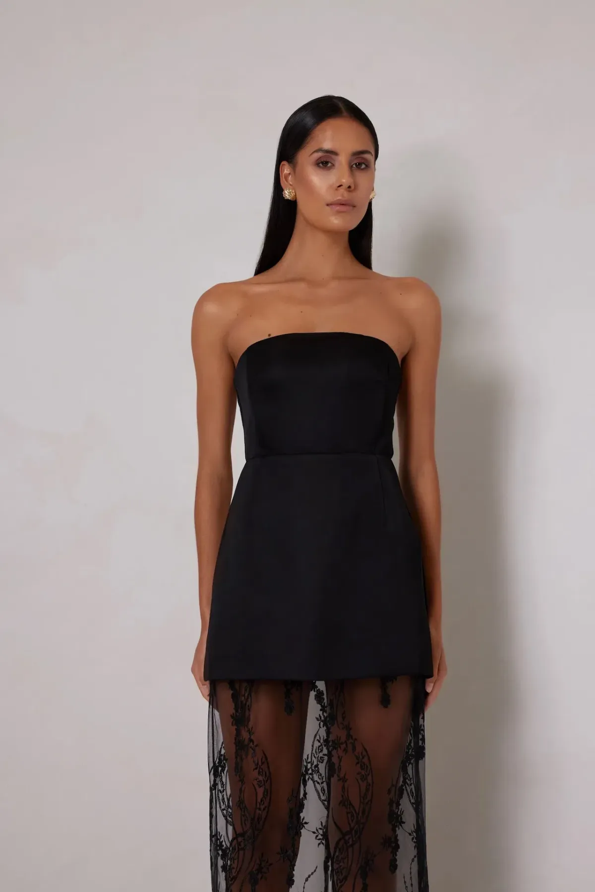 Elle Zeitoune Janice Mini Dress in Black Size AU 8 - Image 3