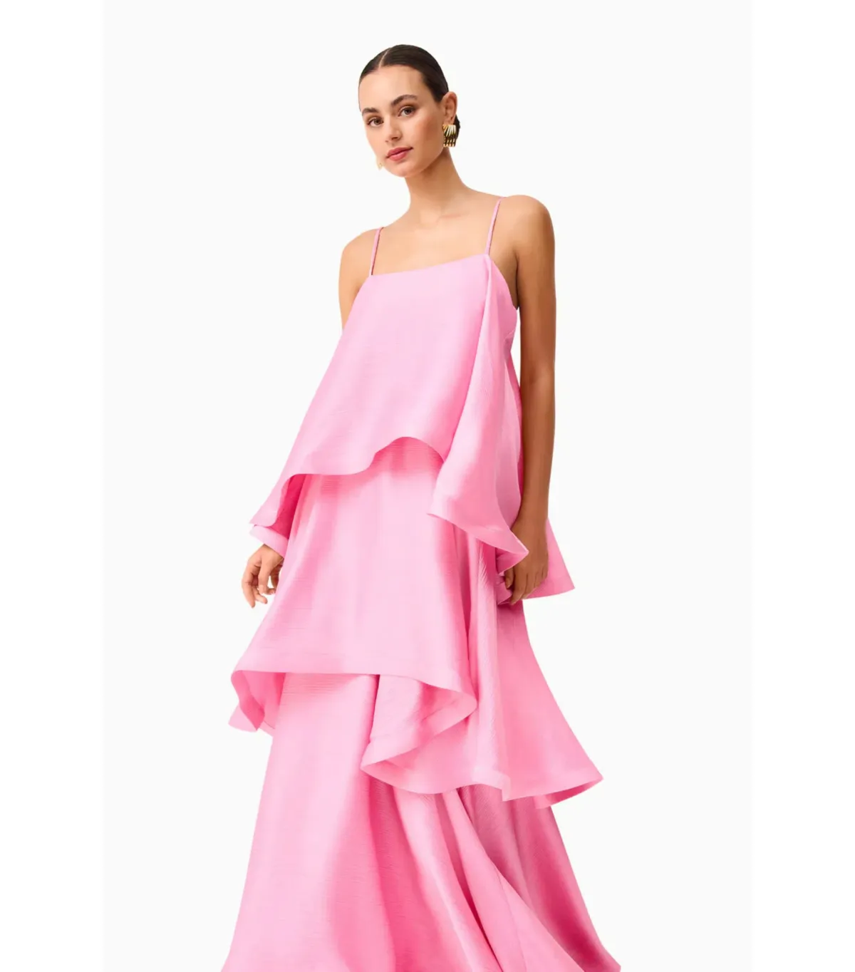 Elliatt Tilly Tiered Maxi Dress Pink Size L / AU 12 - Image 2