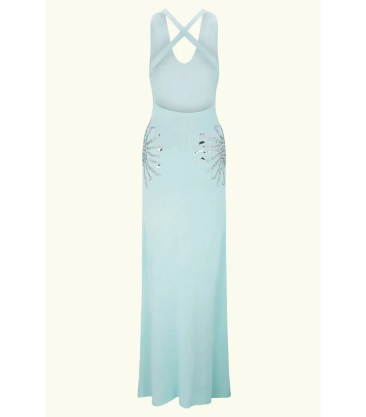 Meshki Ellington Knit Midi Dress in Lagoon Blue Size AU 10 - Image 11