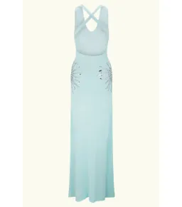 Meshki Ellington Knit Midi Dress in Lagoon Blue Size AU 10 for rent on The Volte - image 11