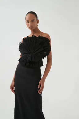 Aje Kira Midi Dress Black Size AU 10 for rent on The Volte - image 4