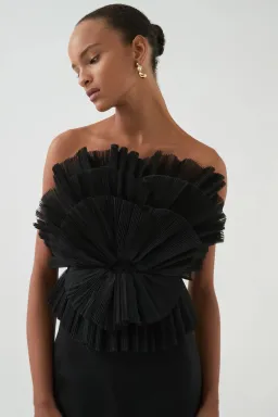 Aje Kira Midi Dress Black Size AU 10 for rent on The Volte - image 7