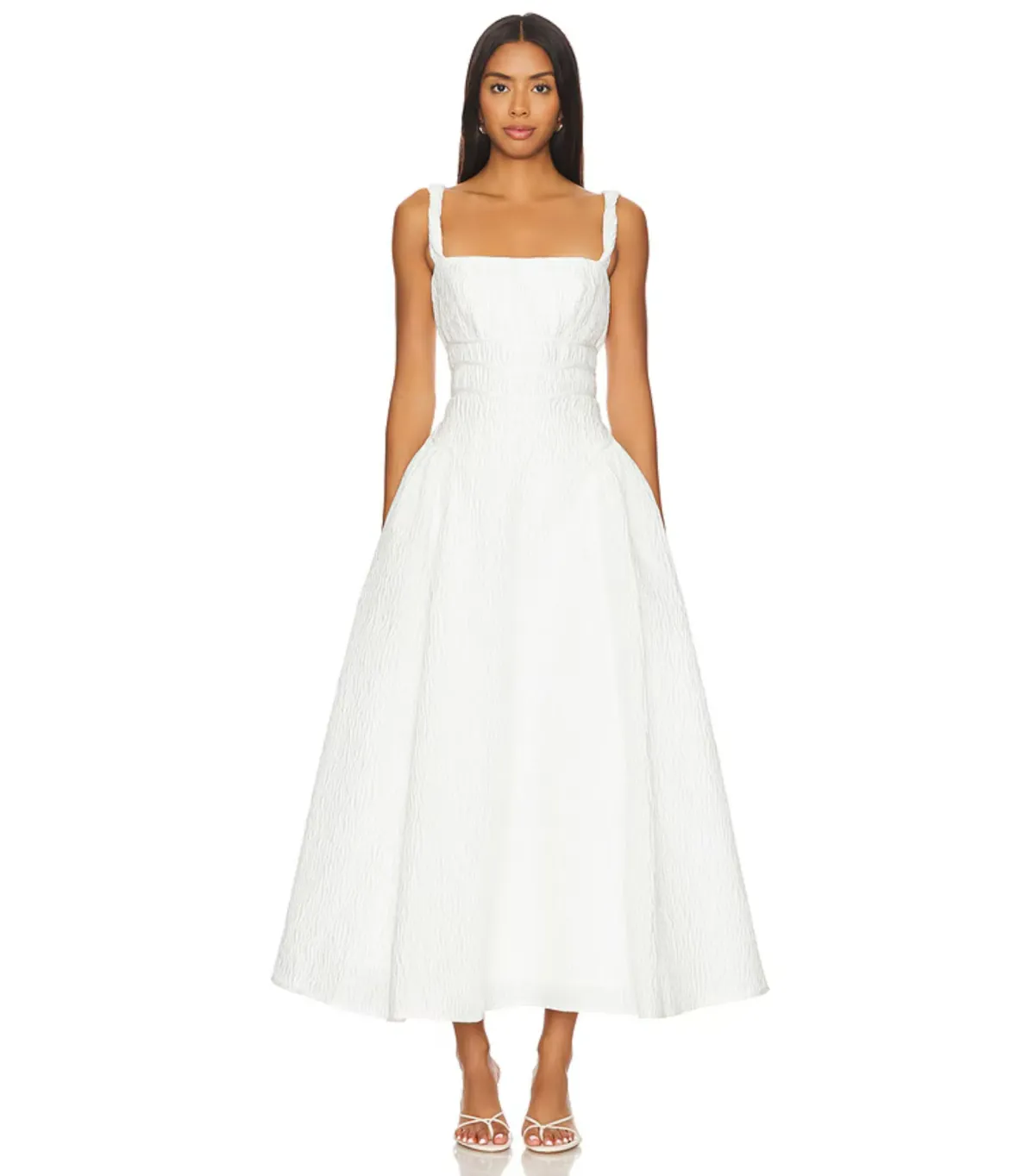 Rachel Gilbert Sophie Strap Midi Dress White Size AU 10 - Image 1