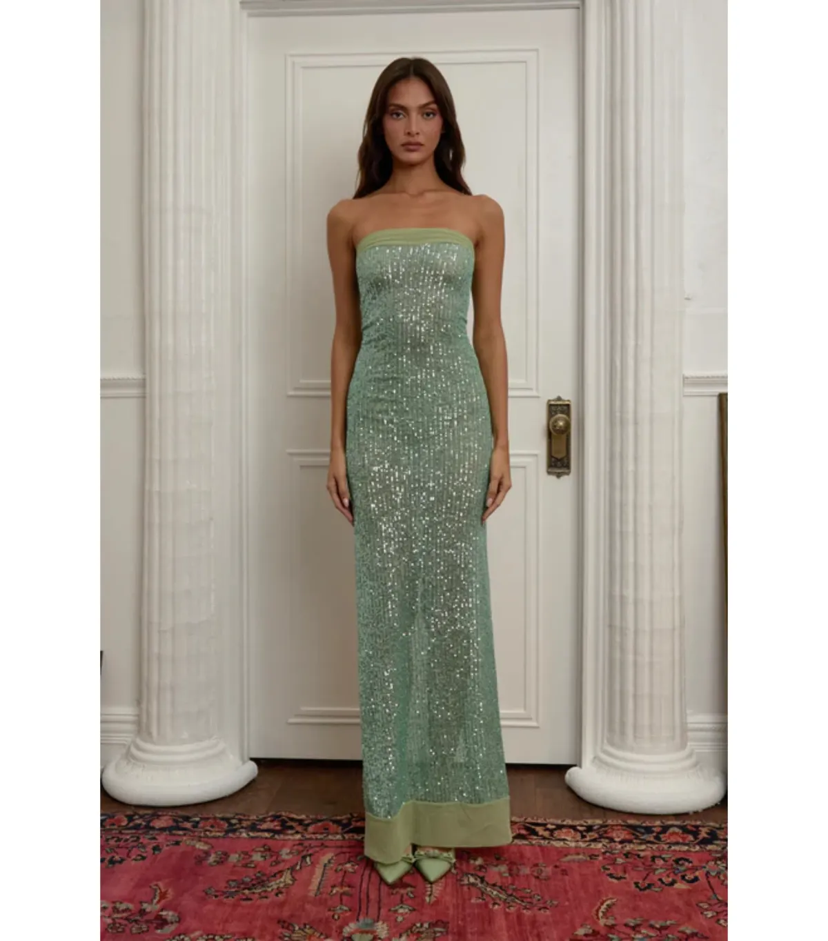 Fait Par Foutch Elizabeth Maxi Dress in Malachine Size AU 10 - Image 3