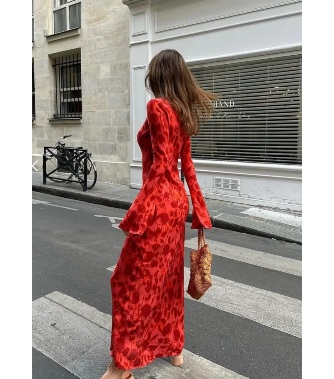 Realisation Par Gia Maxi Dress Red Print Size AU 10 for rent on The Volte - main image