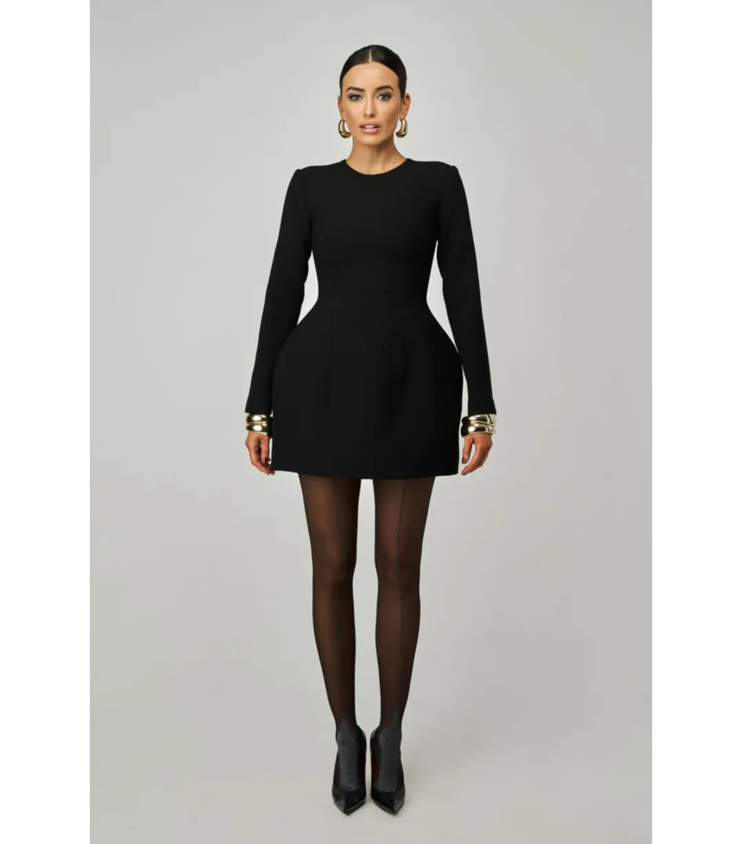 Lillian Khallouf Elle Mini Dress Black Size AU 12 for rent on The Volte - main image