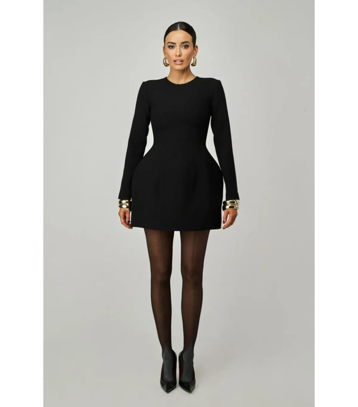 Lillian Khallouf Elle Mini Dress Black Size AU 12 for rent on The Volte - main image