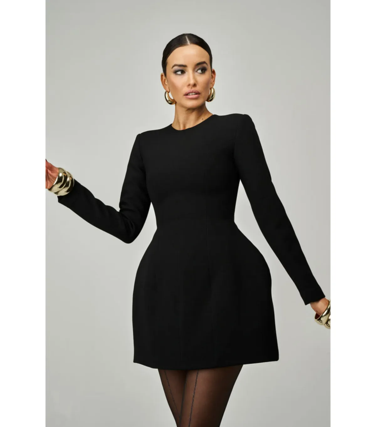 Lillian Khallouf Elle Mini Dress Black Size AU 12 - Image 2