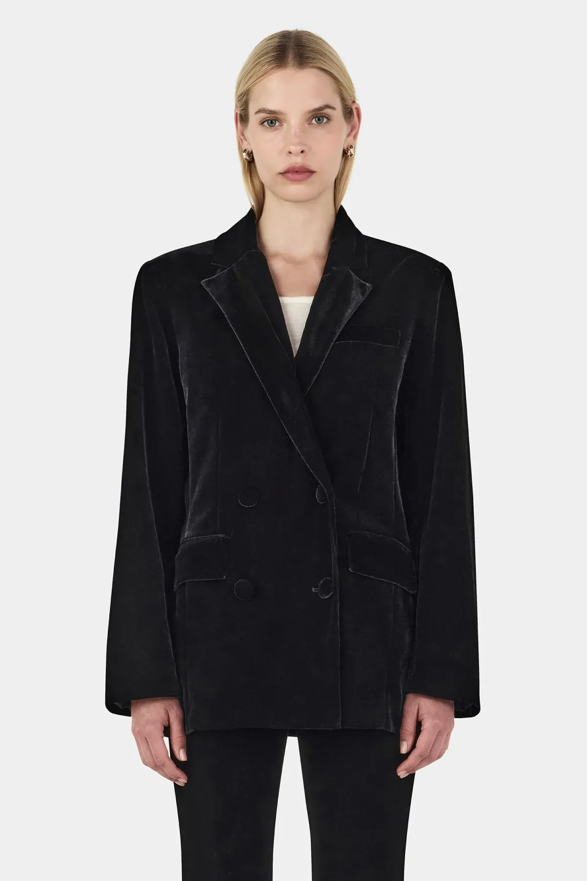 Hansen and Gretel Alistair Velvet Blazer Black Size 12/L - Image 1
