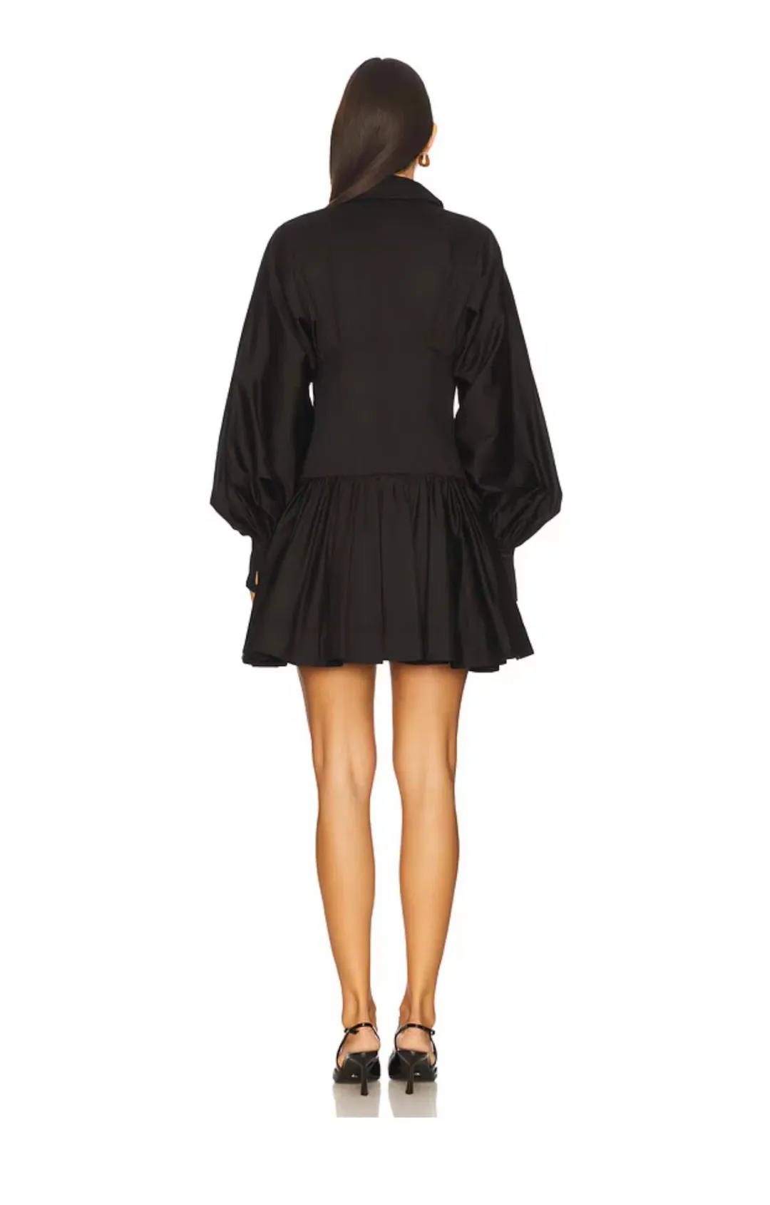 Aje Alexa Long Sleeve Mini Dress in Black Size AU 10 for rent on The Volte - main image