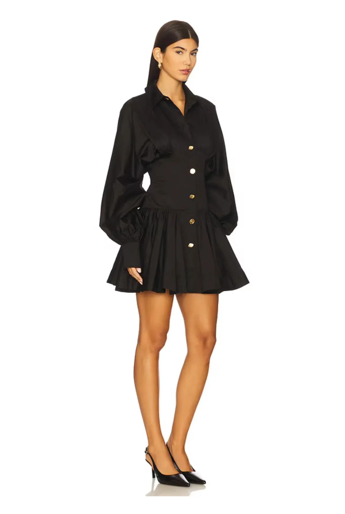 Aje Alexa Long Sleeve Mini Dress in Black Size AU 10 - Image 2