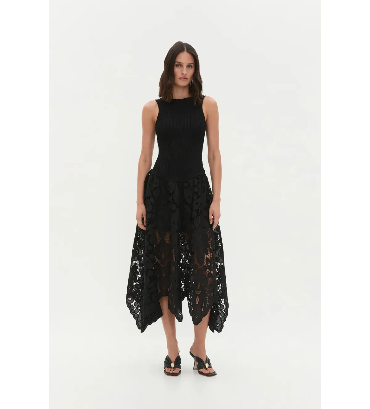 Aje Atlas Knit Midi Dress in Black Size XS / AU 6 - Image 2