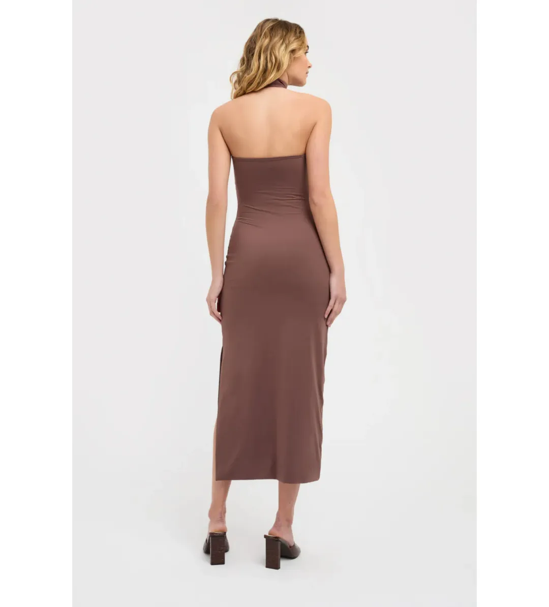 Kookai Archer Midi Dress Brown Size 0 (6-8) for rent on The Volte - main image