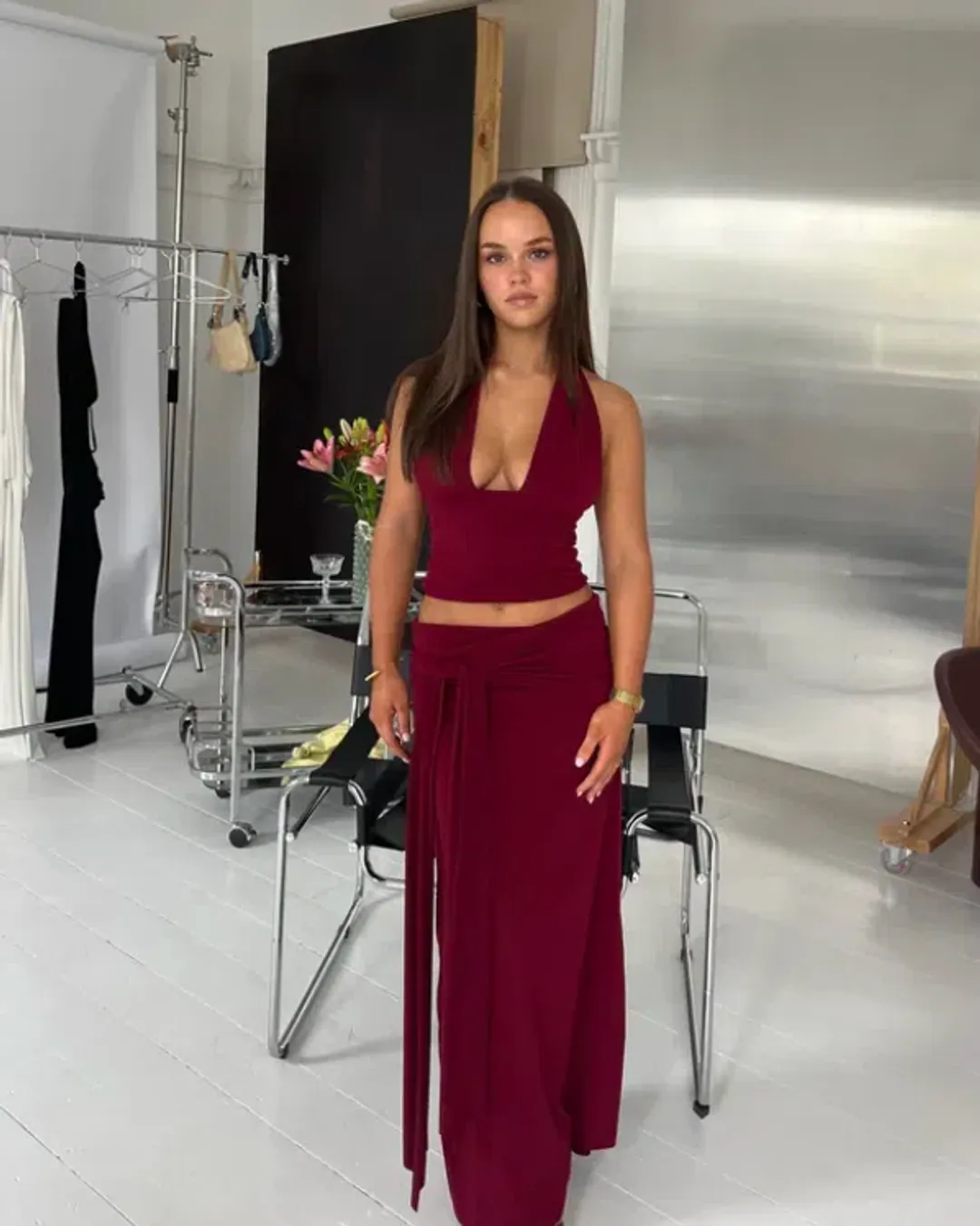 La Marie Sofie Set Burgundy Size 8 for rent on The Volte - main image