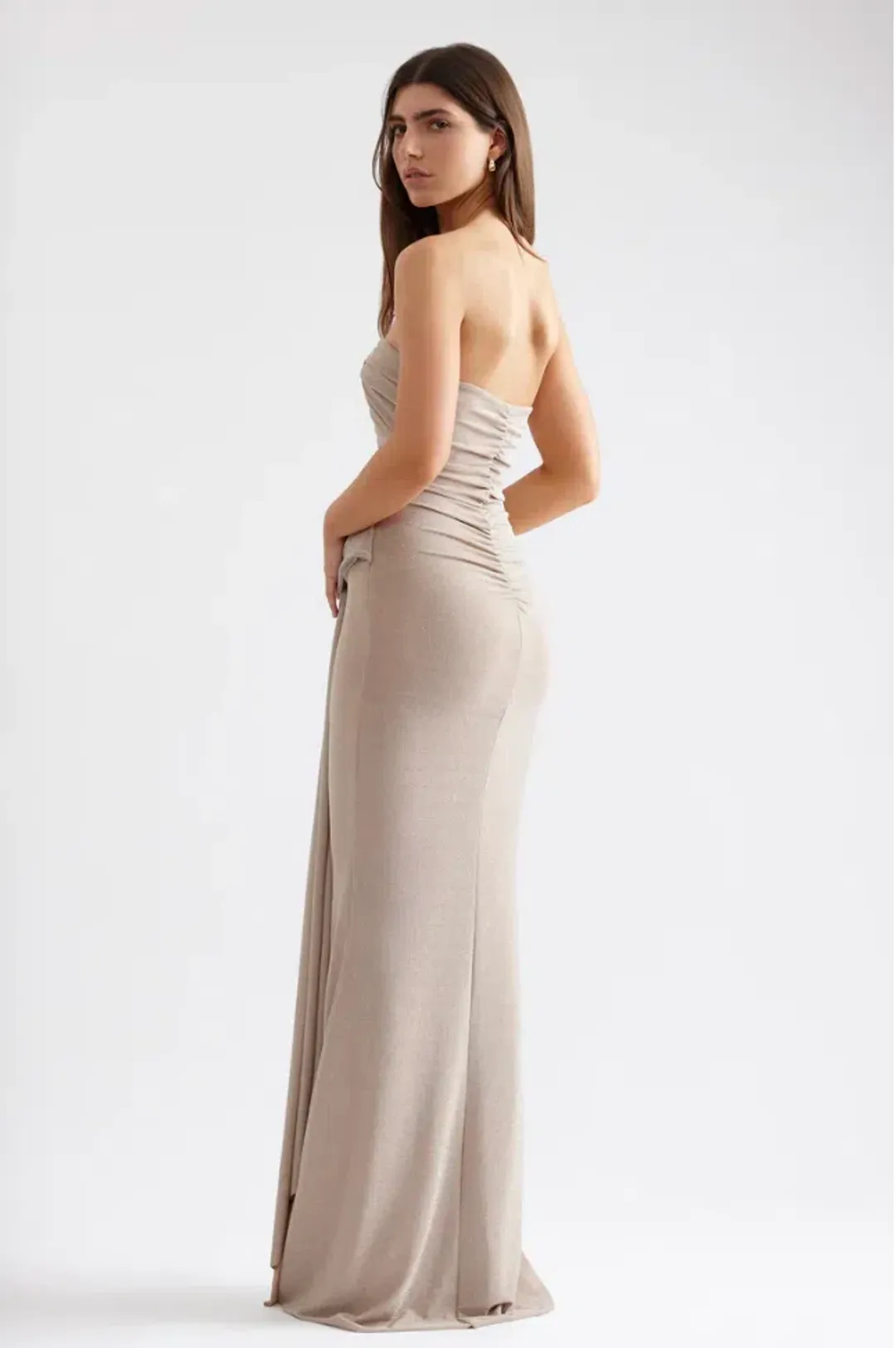 Studio Lexi, Tiffany Dress, Champagne, Size 8 for rent on The Volte - main image