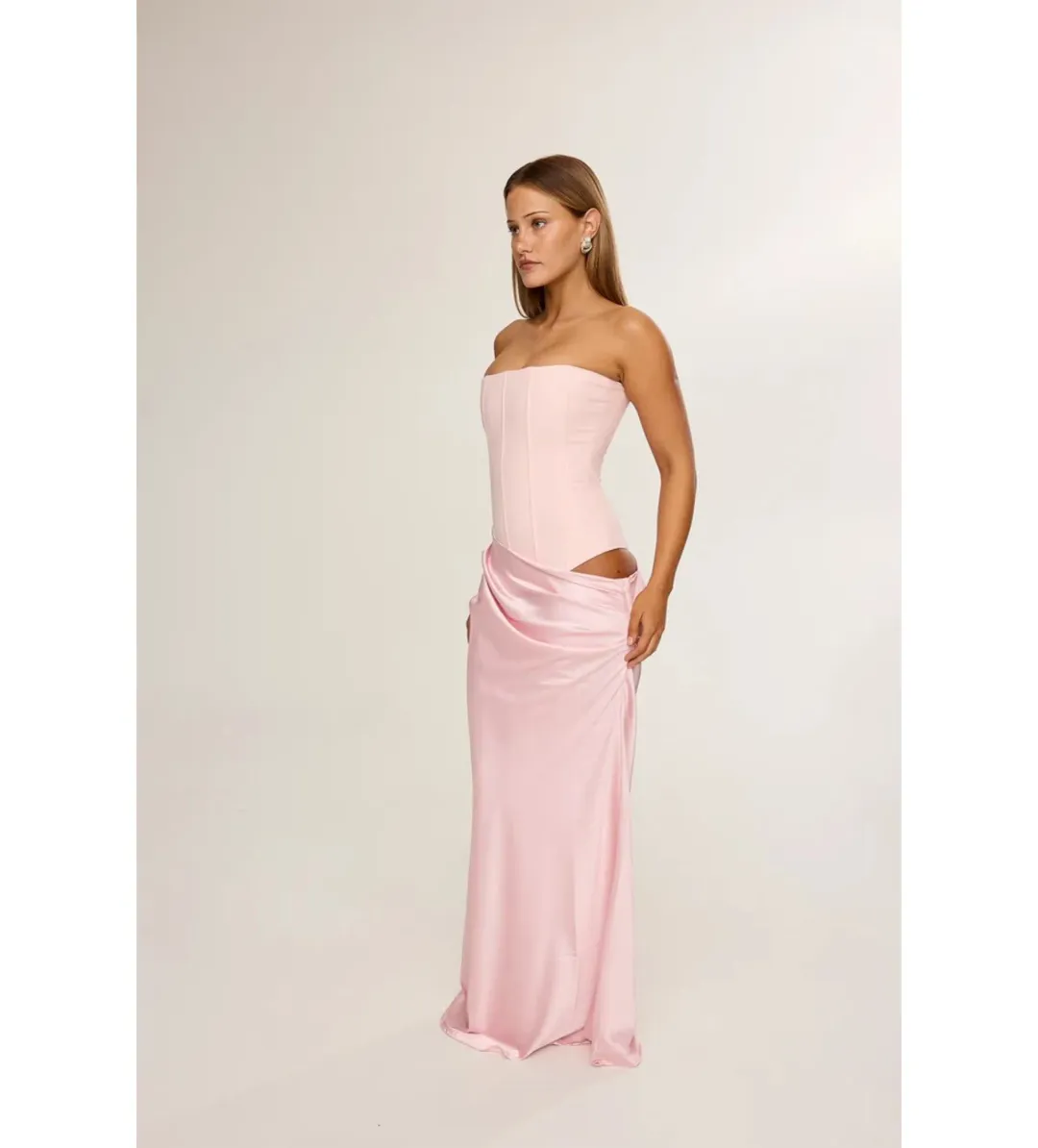 HNTR the label Huxley Gown Baby Pink Size AU 8 for rent on The Volte - main image