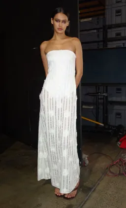 Bec and Bridge Amelie Strapless Maxi Dress in Ivory Size 8 for rent on The Volte - image 1