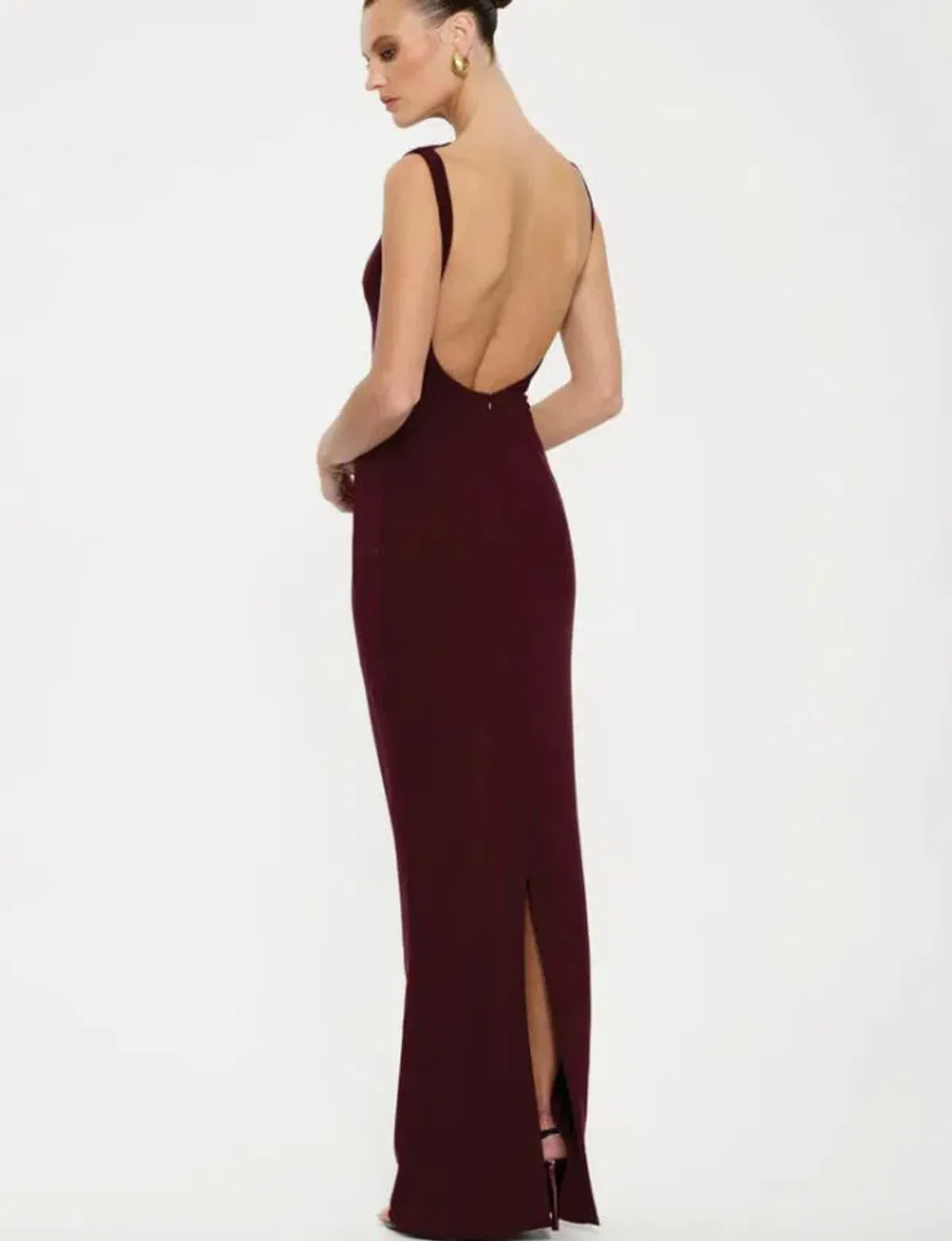Effie Kats Verona Gown in Wine Size S/8 - Image 2