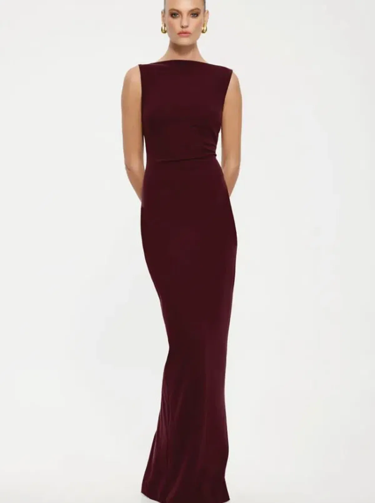 Effie Kats Verona Gown in Wine Size S/8 - Image 1