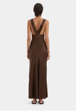 Sir the Label Aries Cut Out Gown Brown size OP for rent on The Volte - image 1