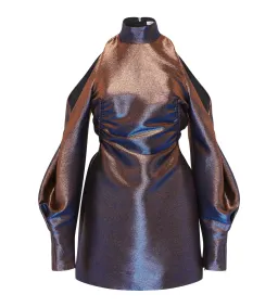 Camilla and Marc Bella Mini Dress in Metallic Cobalt Size 4 for rent on The Volte - image 6