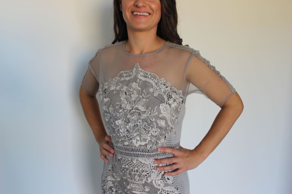 Grace and Hart - Adele Midi dress - Pewter Silver Size 12 - Image 3